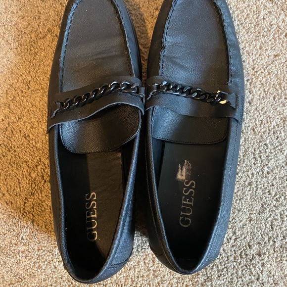 Guess Black Chain-Link Loafers Slip-Ons main image 4